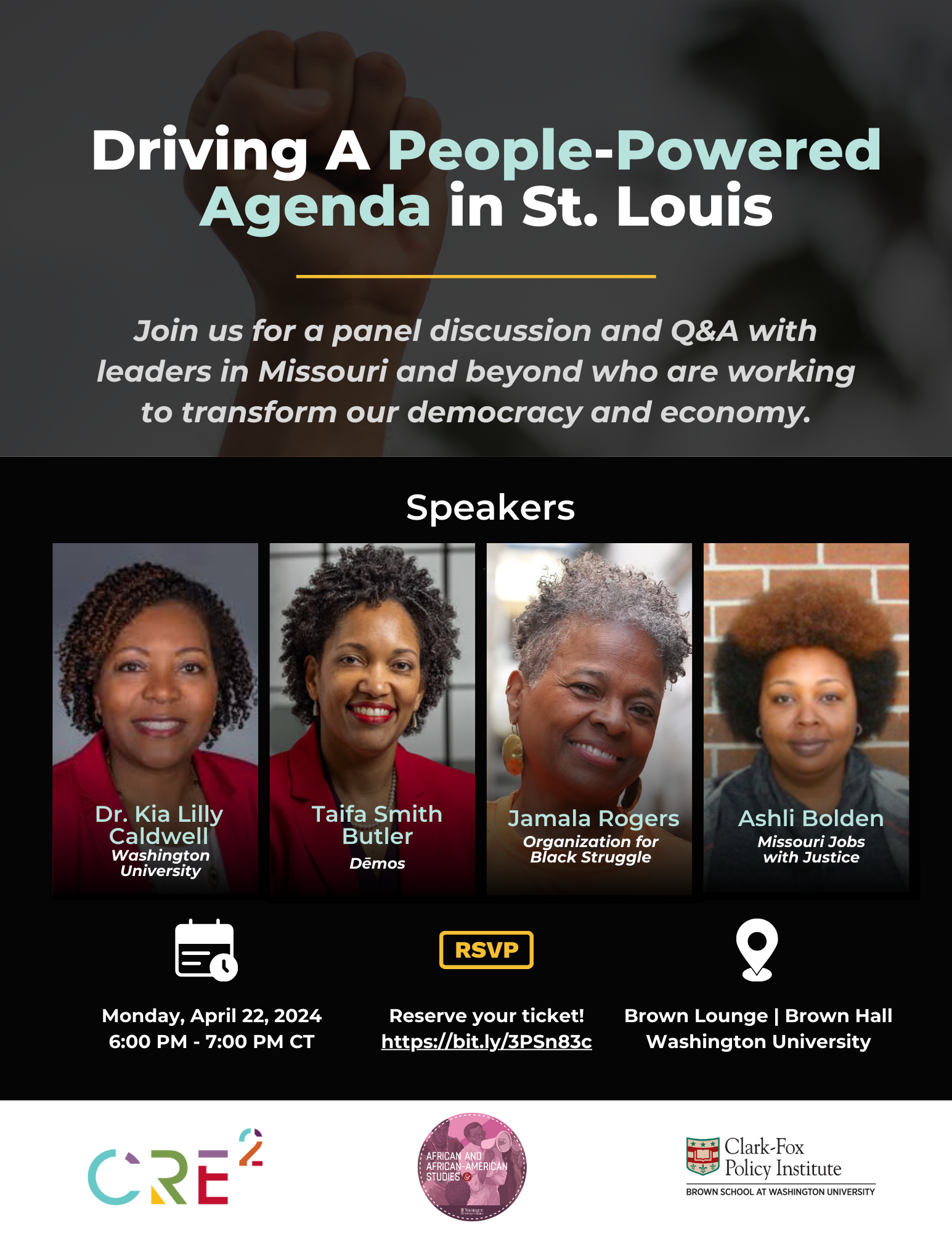 event flyer, panel discussion 