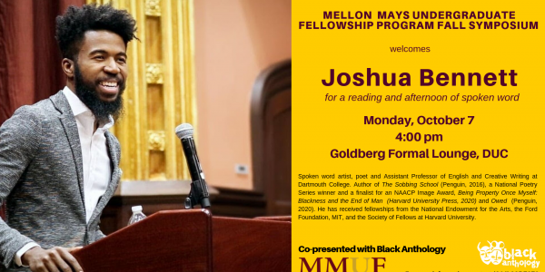 Mellon Mays Fall Symposium feat. Dr. Joshua Bennett